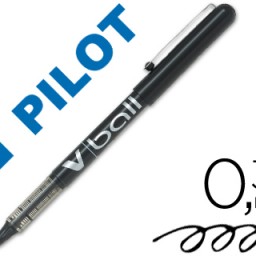 Bolígrafo roller Pilot V-ball tinta negra 0,5 mm.